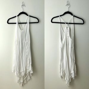 FREE PEOPLE SLIP DRESS WITH LACE